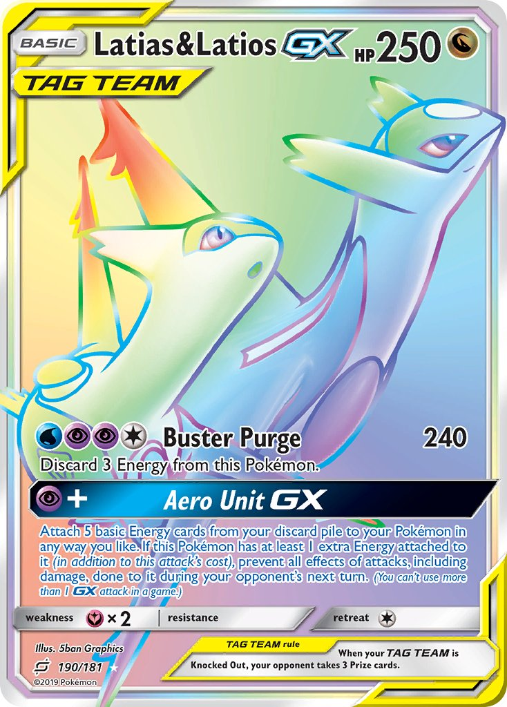 Latias & Latios Tag Team GX Pokémon card