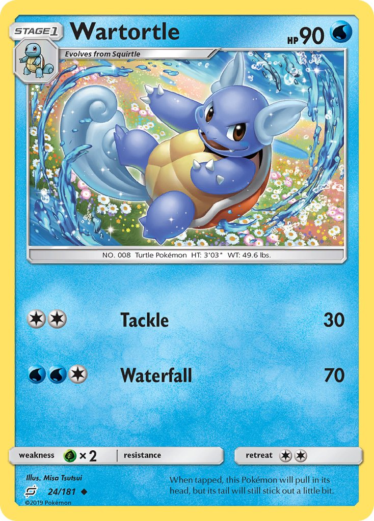 Wartortle Pokémon card
