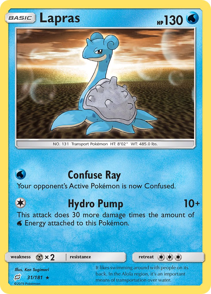 Lapras Pokémon card