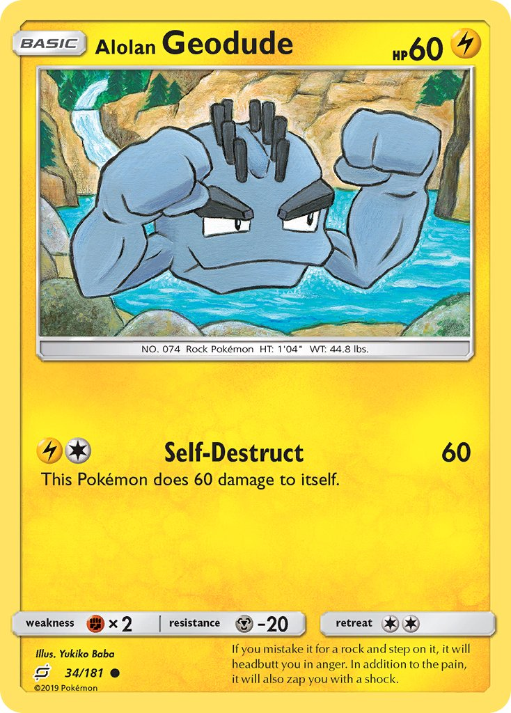 Alolan Geodude Pokémon card