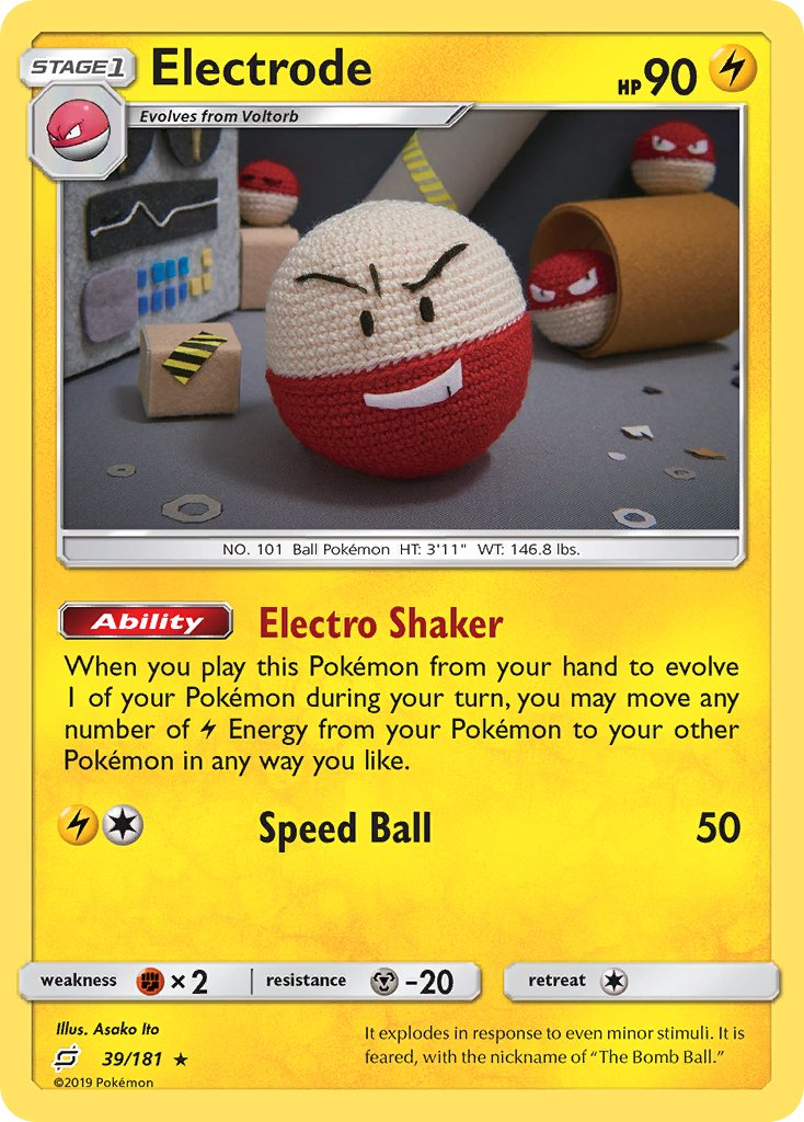 Electrode Pokémon card
