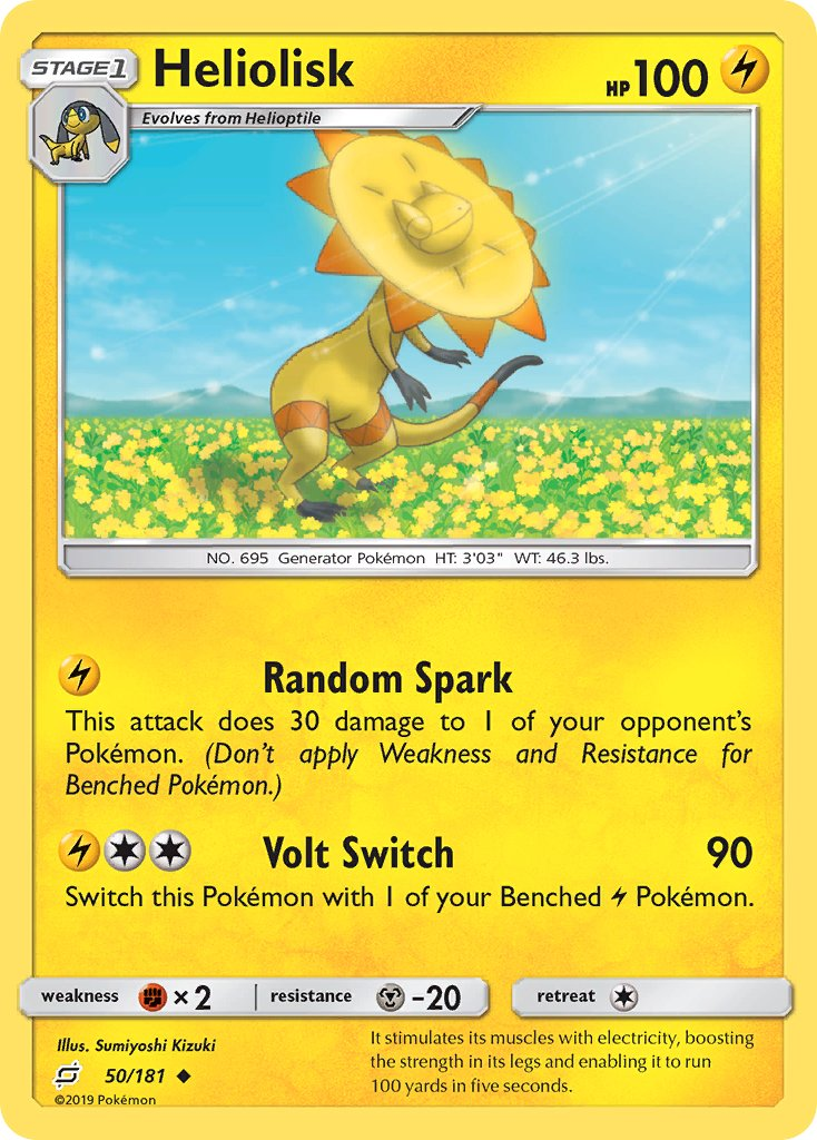 Heliolisk Pokémon card