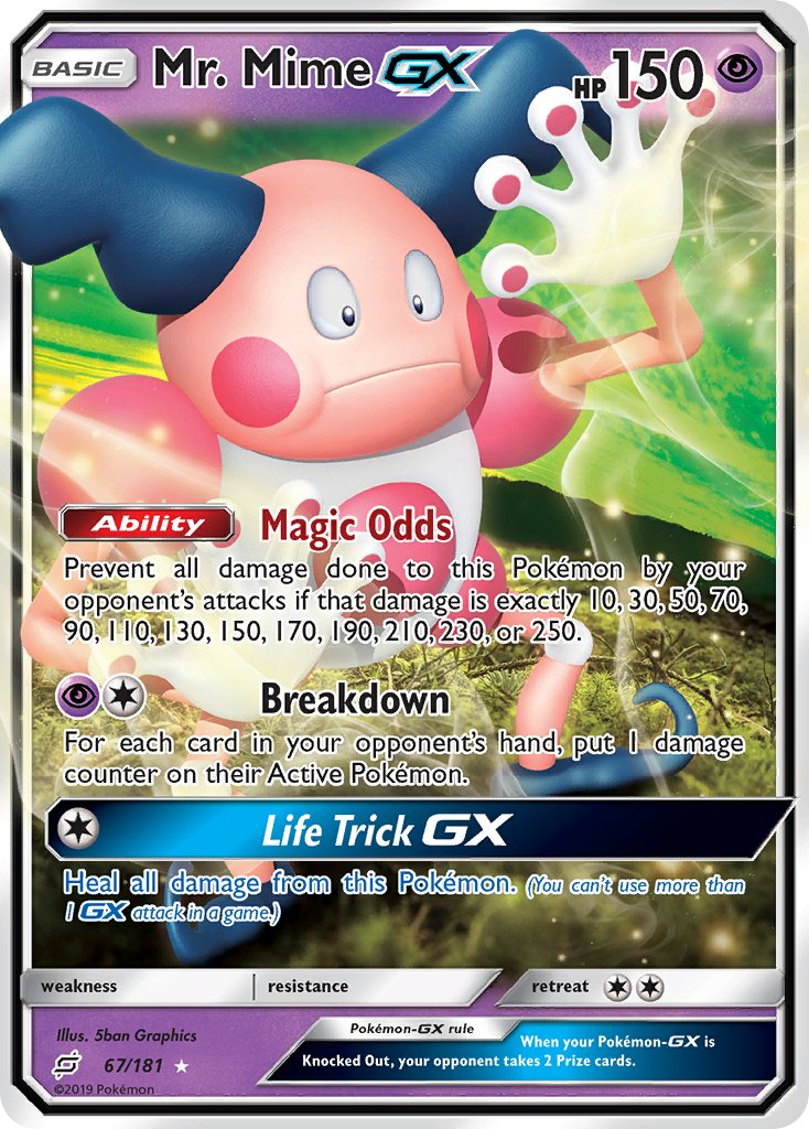 Mr. Mime GX Pokémon card