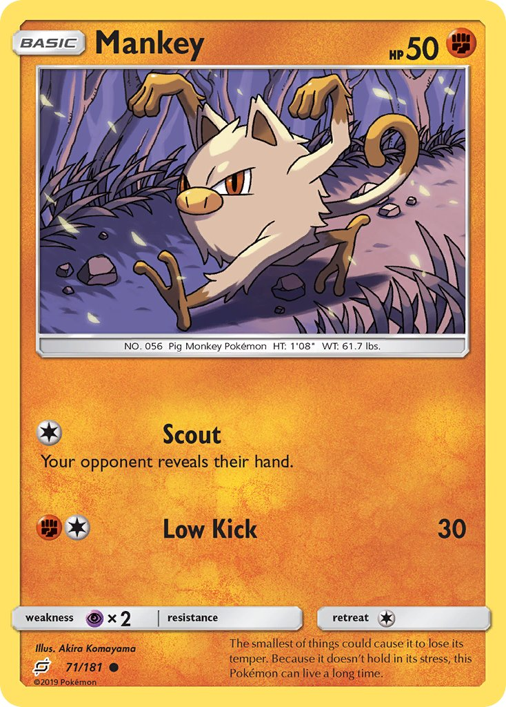 Mankey Pokémon card