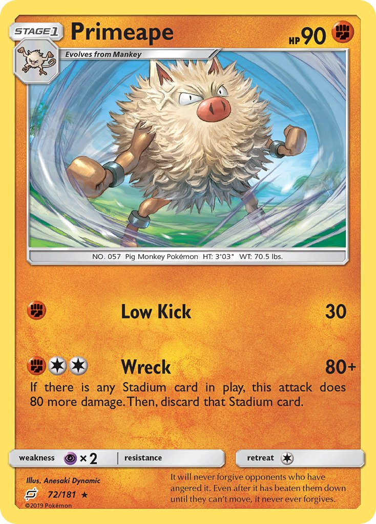 Primeape Pokémon card