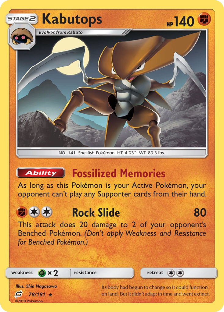 Kabutops Pokémon card