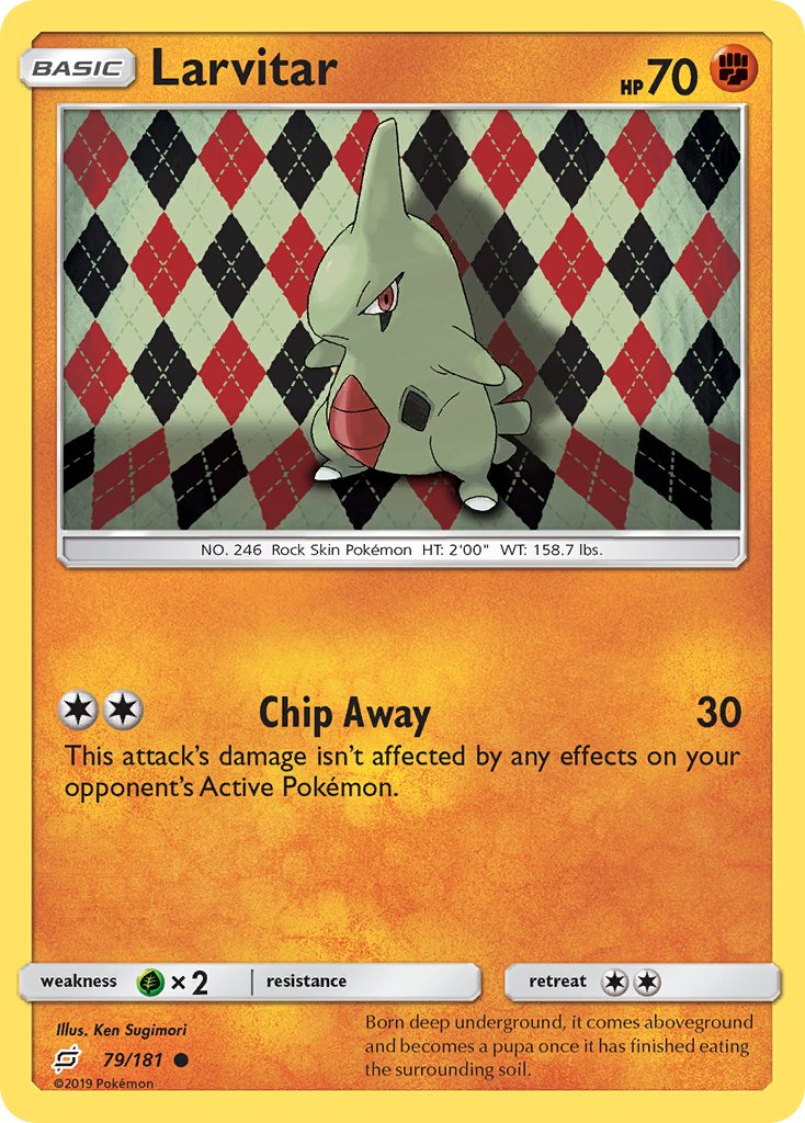 Larvitar Pokémon card