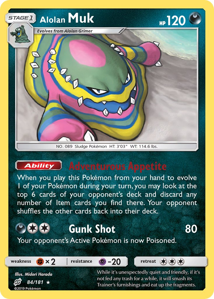 Alolan Muk Pokémon card