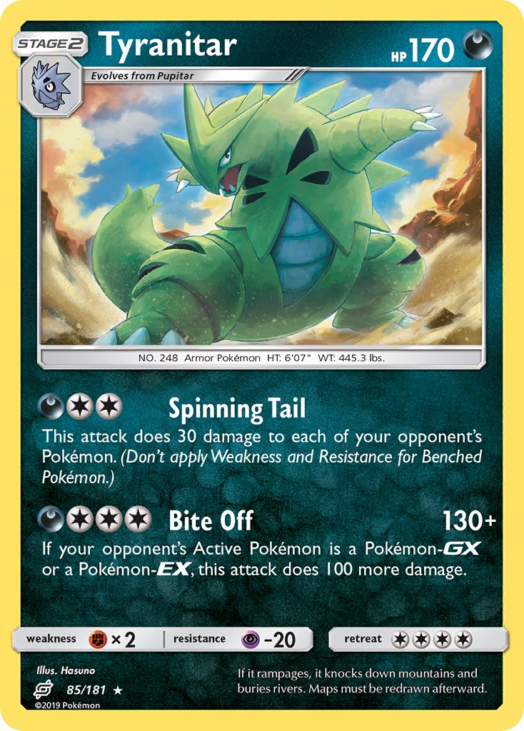 Tyranitar Pokémon card