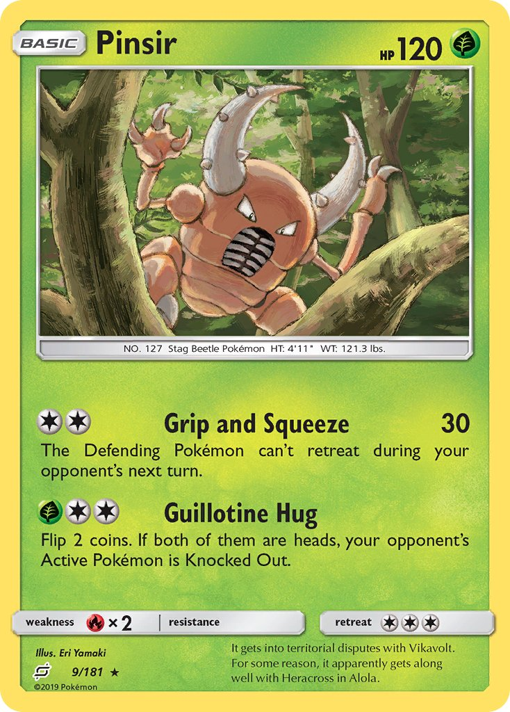 Pinsir Pokémon card