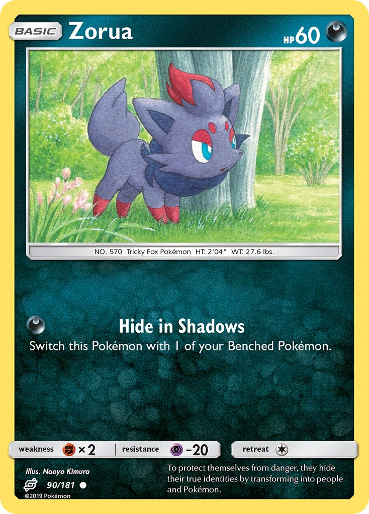 Zorua Pokémon card