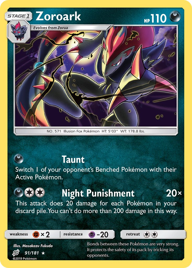 Zoroark Pokémon card