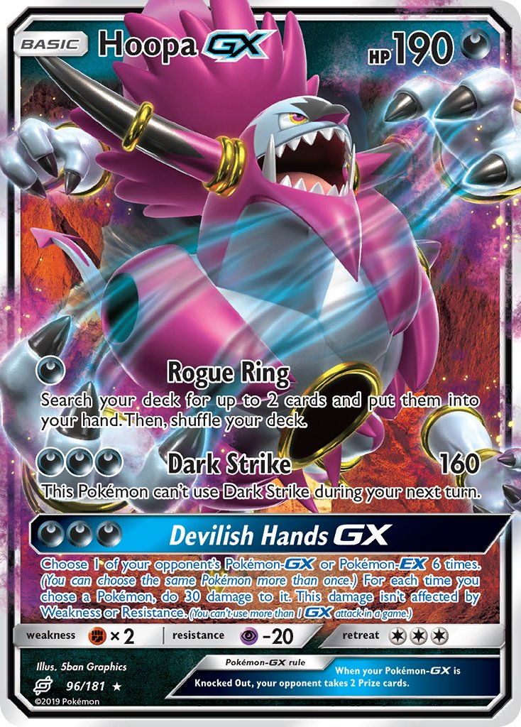 Hoopa GX Pokémon card