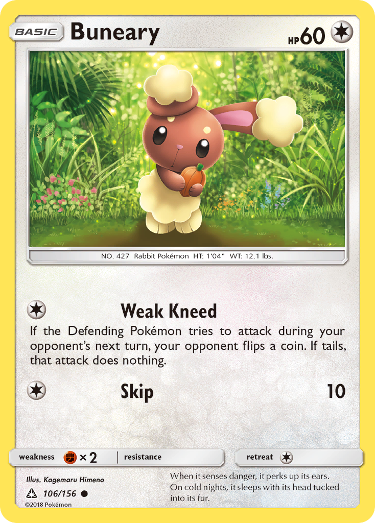 Buneary Pokémon card