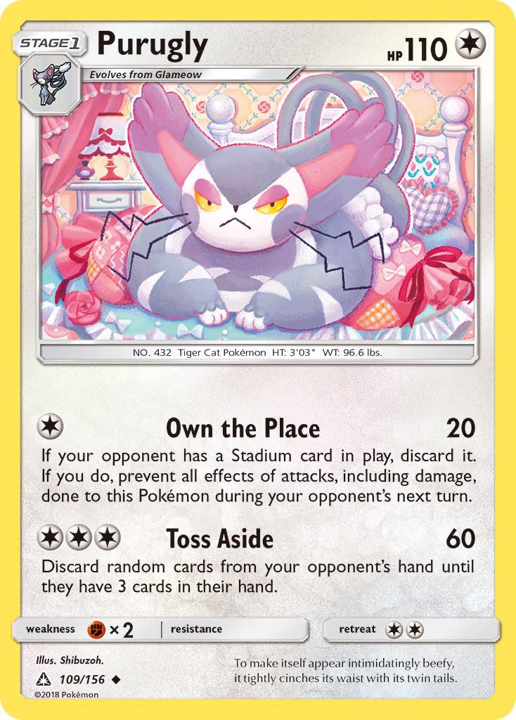 Purugly Pokémon card