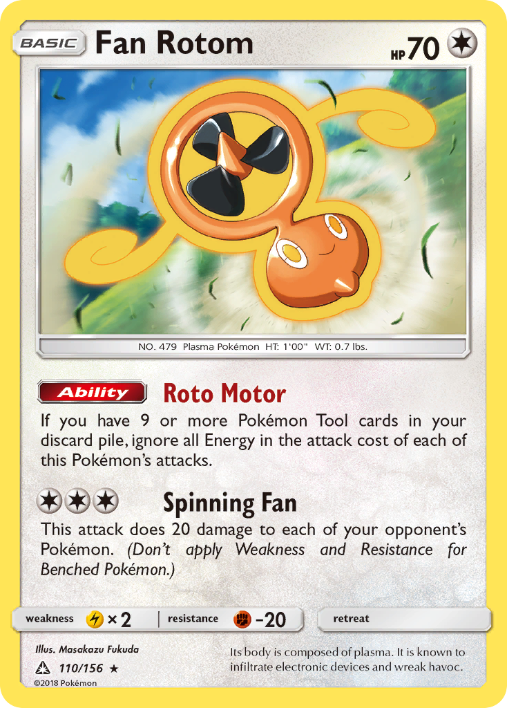Fan Rotom Pokémon card