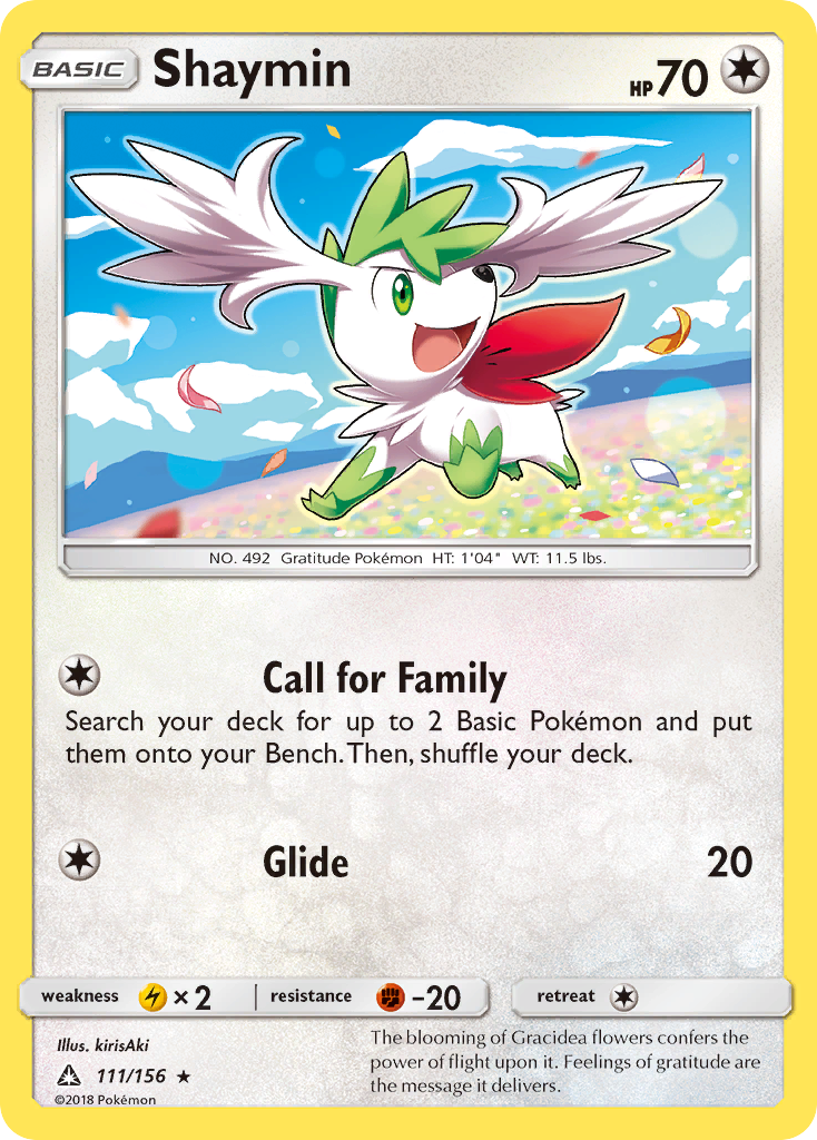 Shaymin Pokémon card
