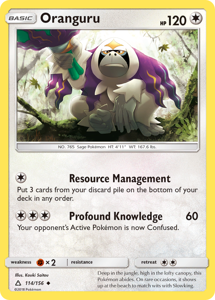 Oranguru Pokémon card