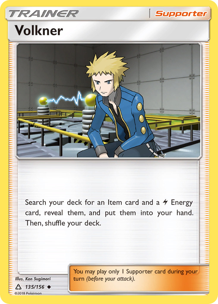 Volkner Pokémon card