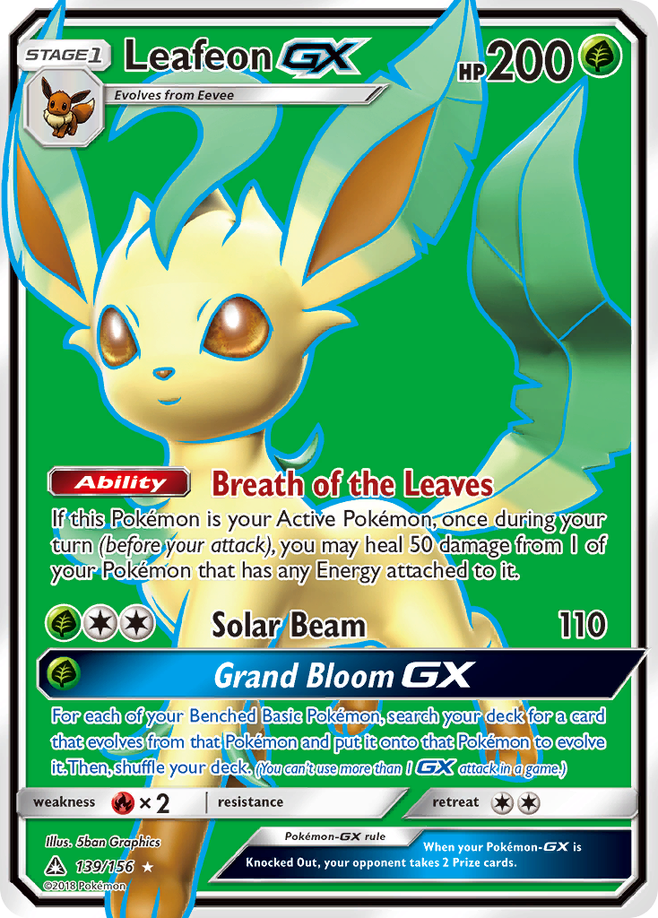 Leafeon GX Pokémon card