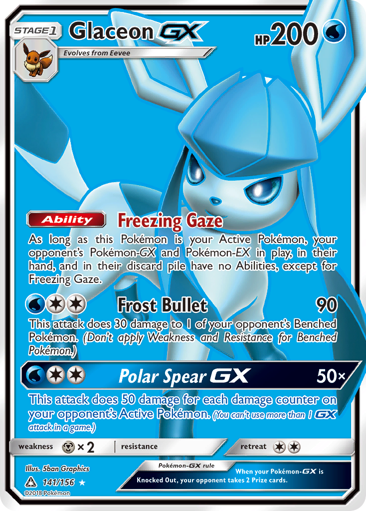 Glaceon GX Pokémon card