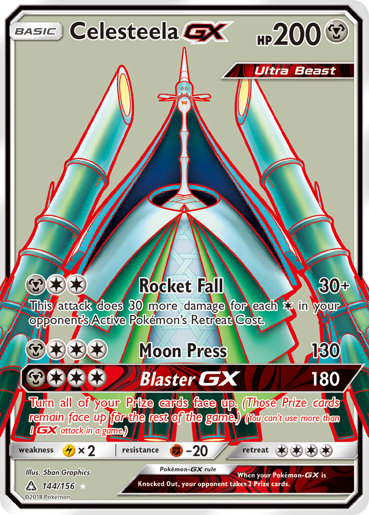 Celesteela GX Pokémon card