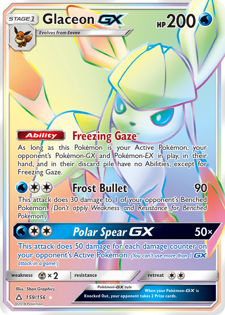 Glaceon GX Pokémon card