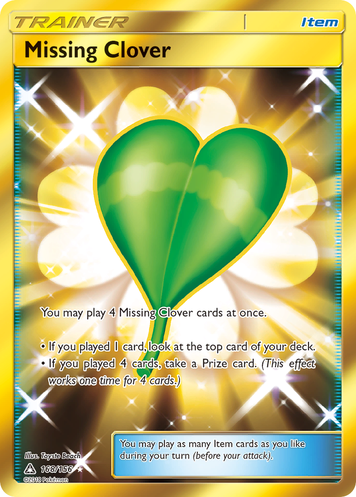 Missing Clover Pokémon card