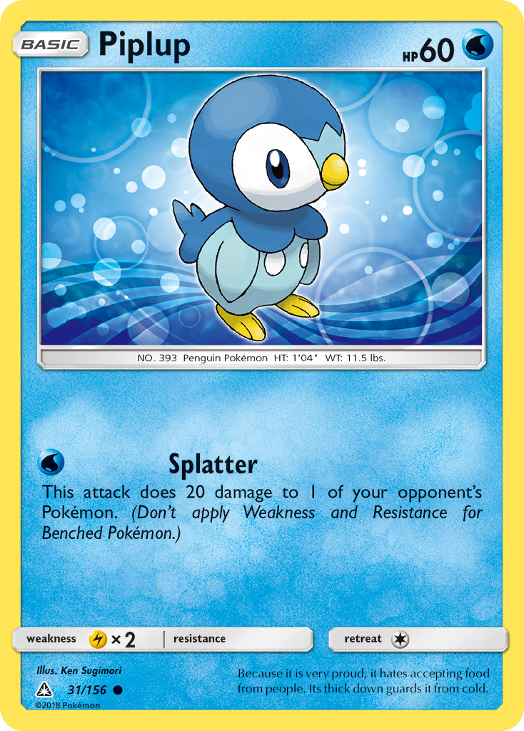Piplup Pokémon card