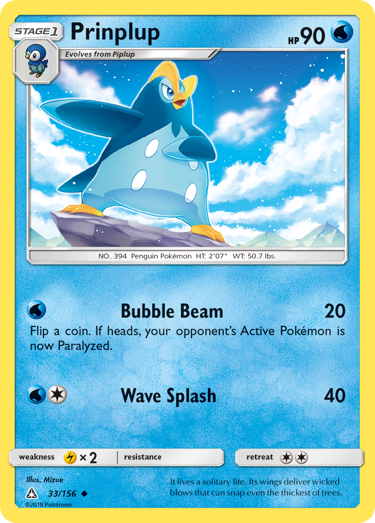Prinplup Pokémon card