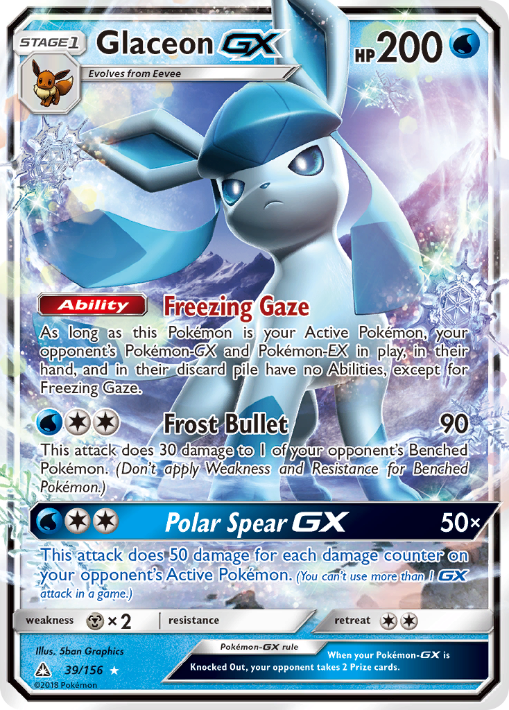 Glaceon GX Pokémon card