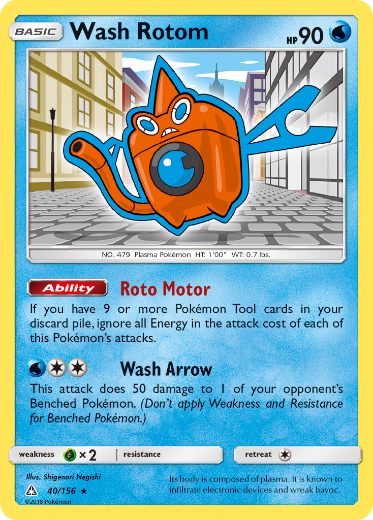 Wash Rotom Pokémon card