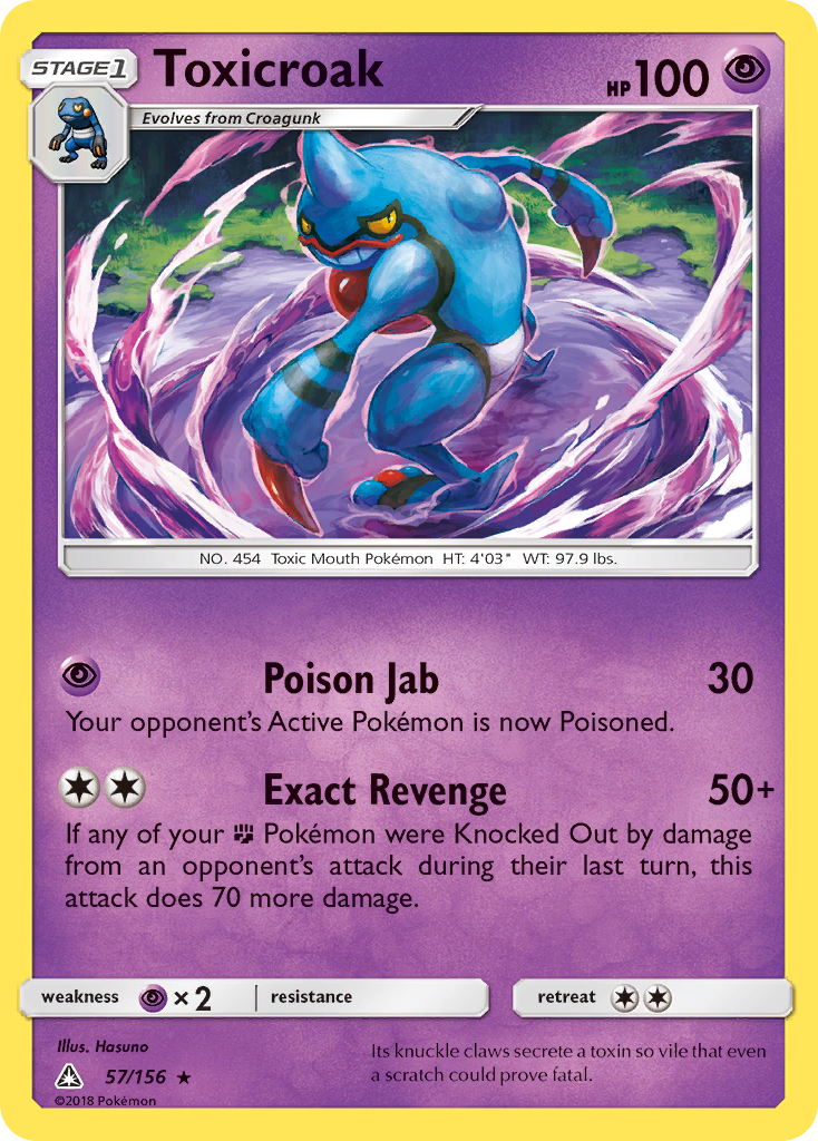 Toxicroak Pokémon card
