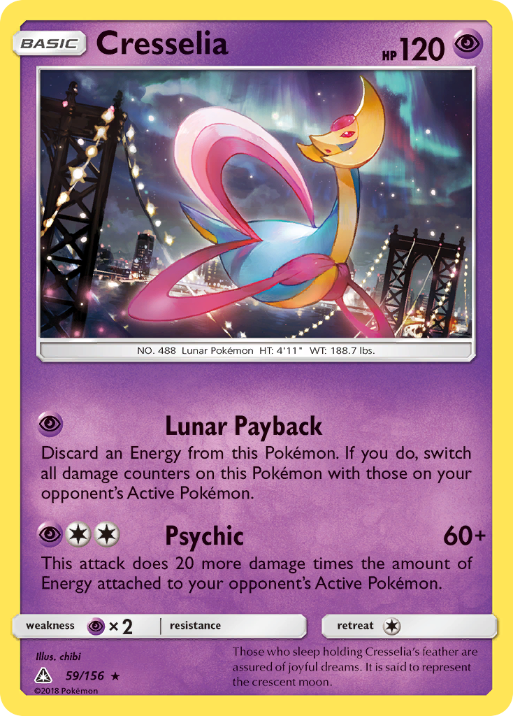 Cresselia Pokémon card