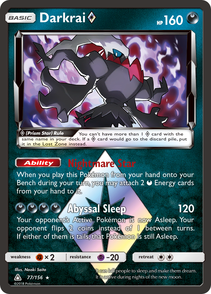 Darkrai Prism Star Pokémon card