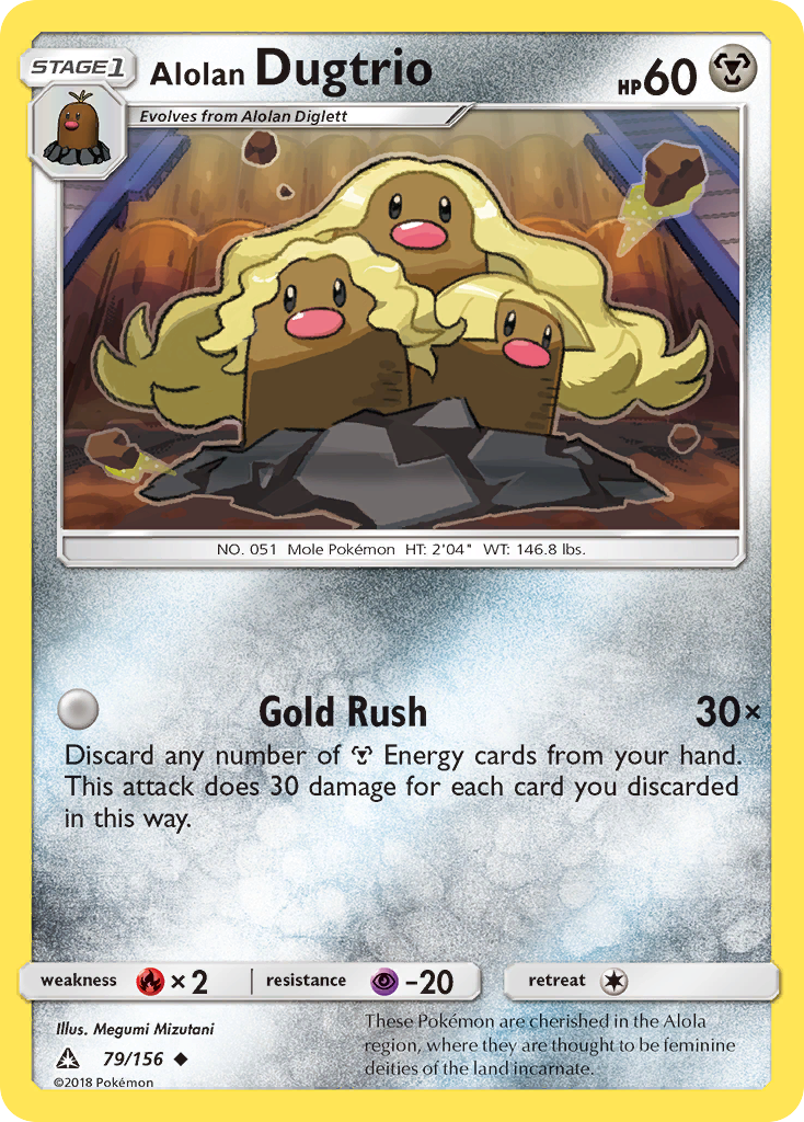 Alolan Dugtrio Pokémon card