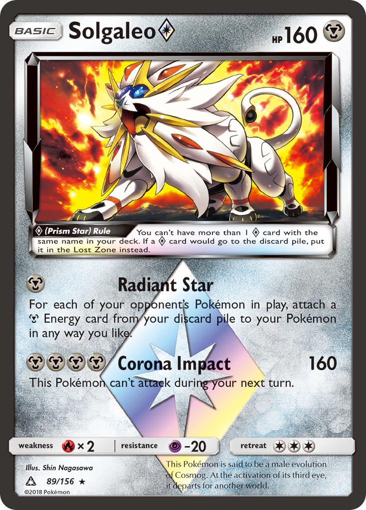 Solgaleo Prism Star Pokémon card