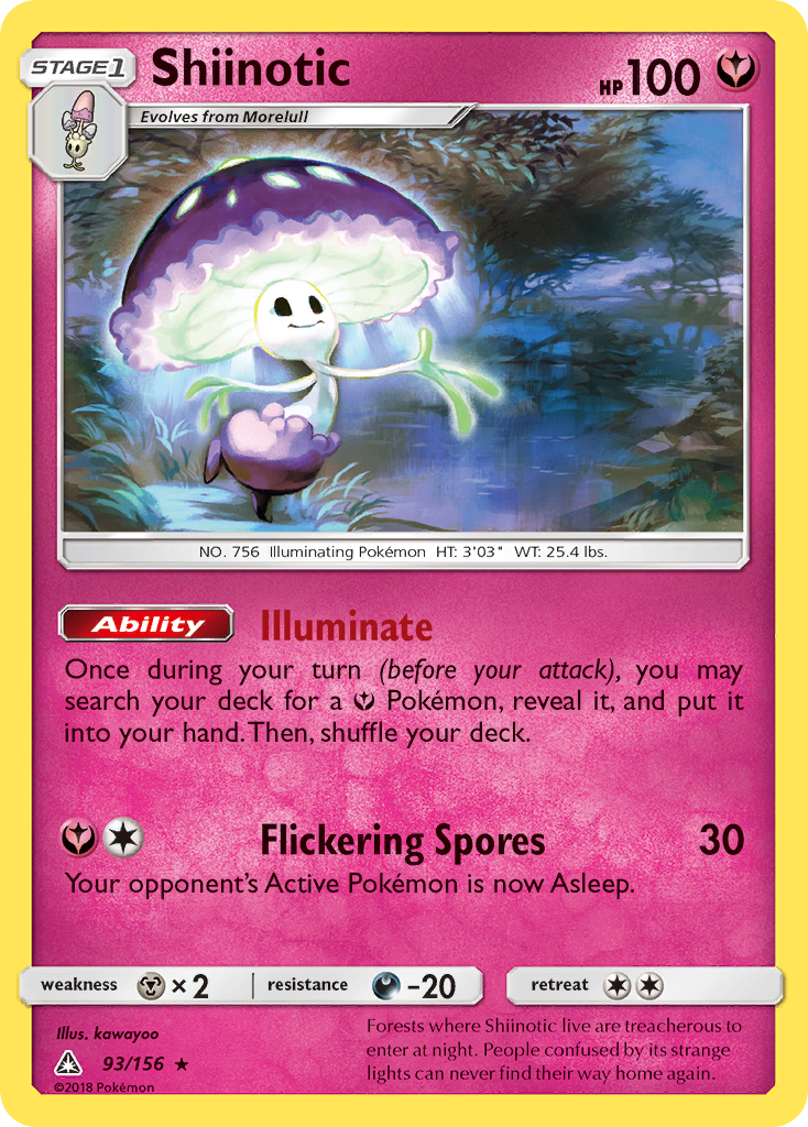 Shiinotic Pokémon card