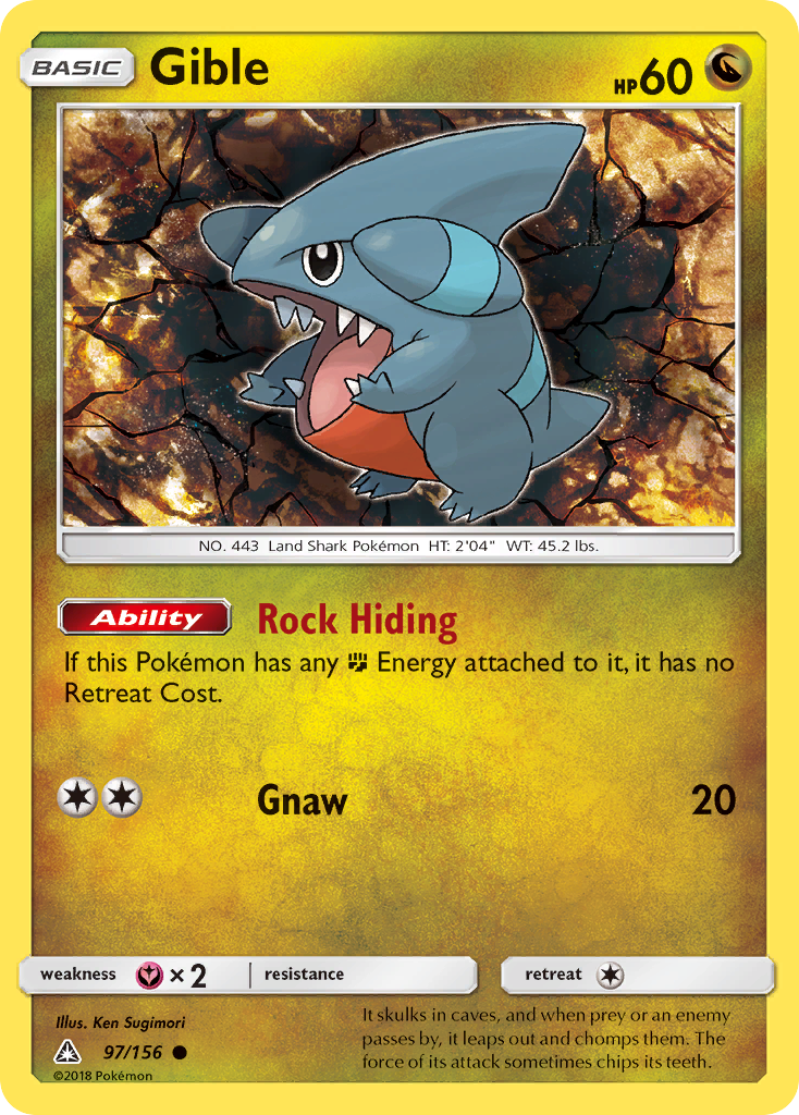 Gible Pokémon card