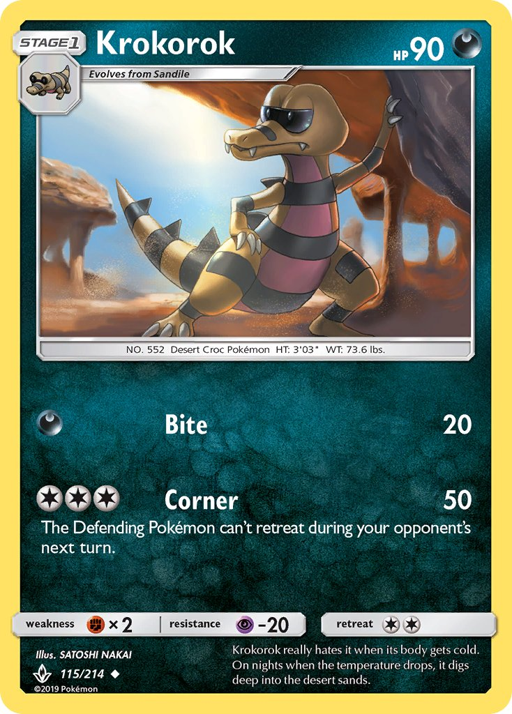 Krokorok Pokémon card