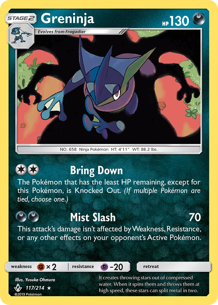 Greninja Pokémon card