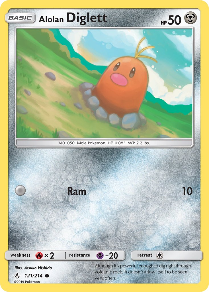 Alolan Diglett Pokémon card