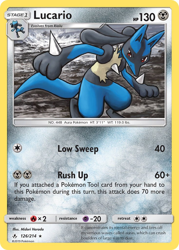 Lucario Pokémon card