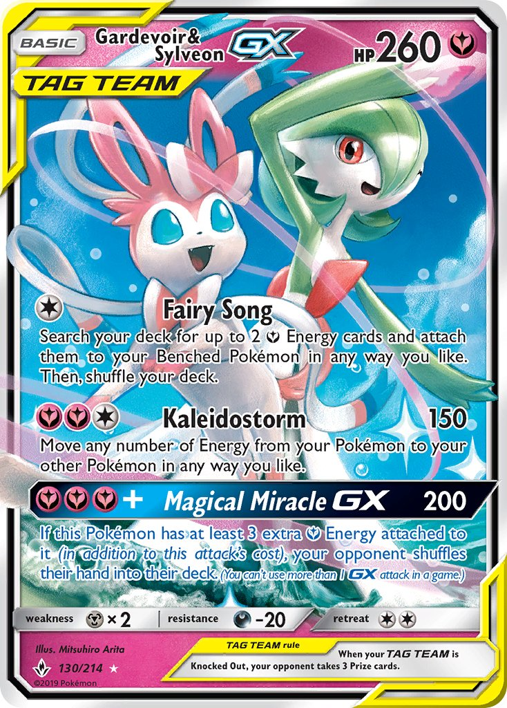 Gardevoir & Sylveon Tag Team GX Pokémon card