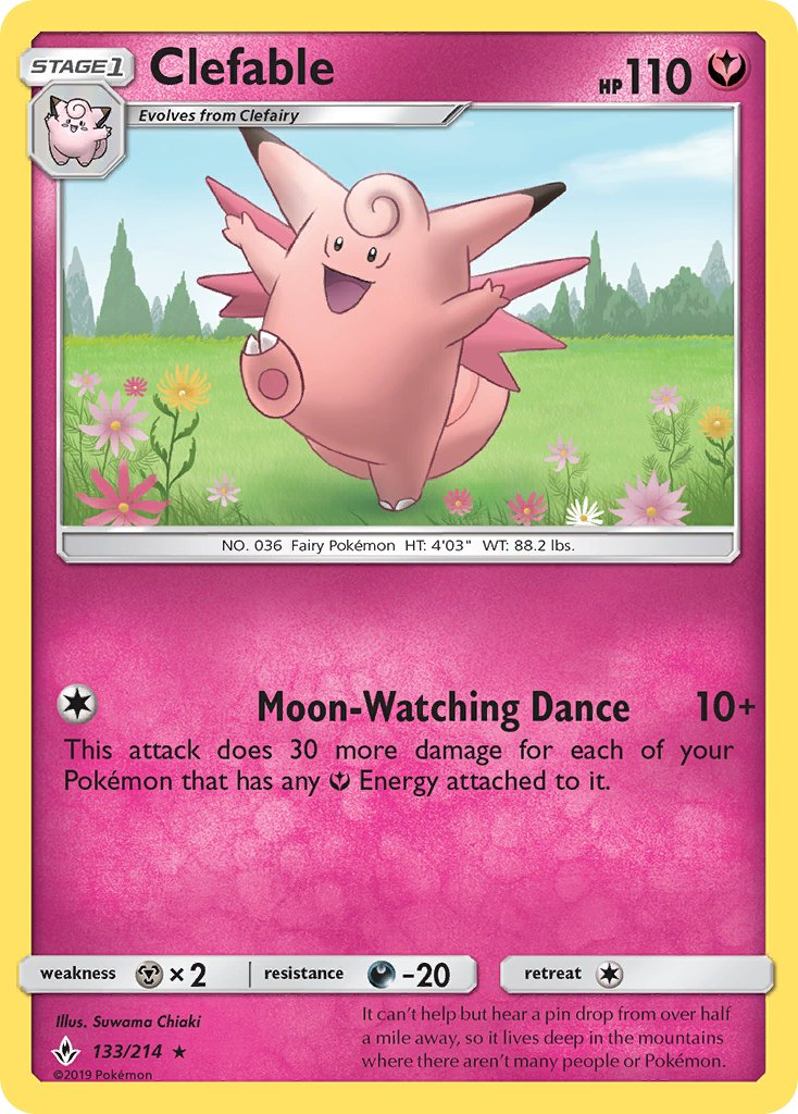 Clefable Pokémon card