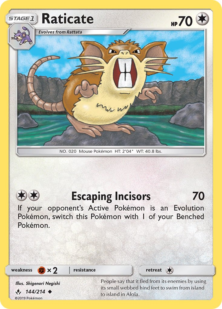 Raticate Pokémon card