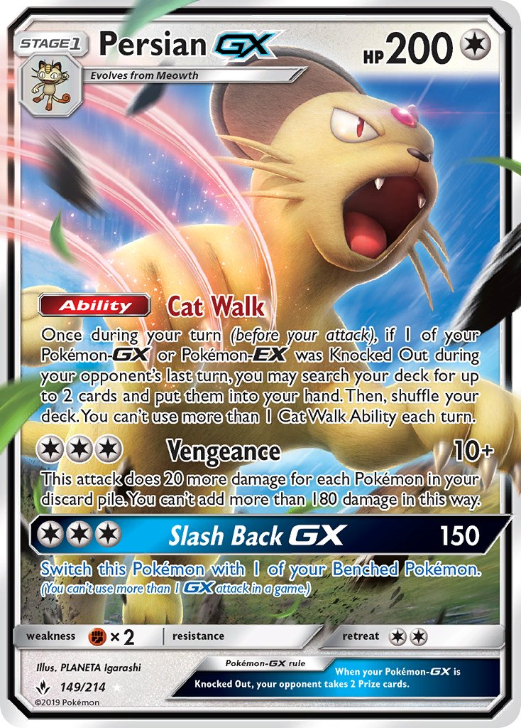 Persian GX Pokémon card