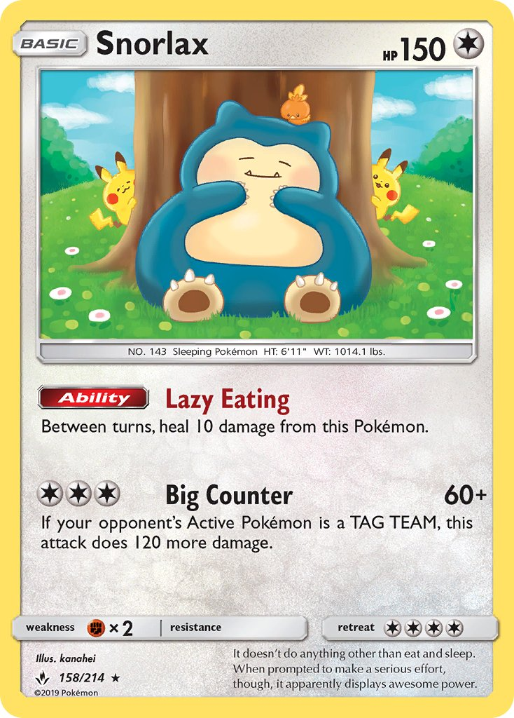Snorlax Pokémon card