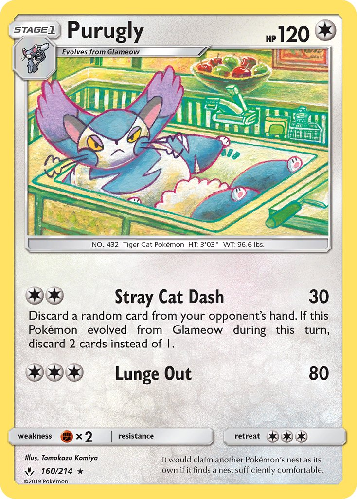 Purugly Pokémon card