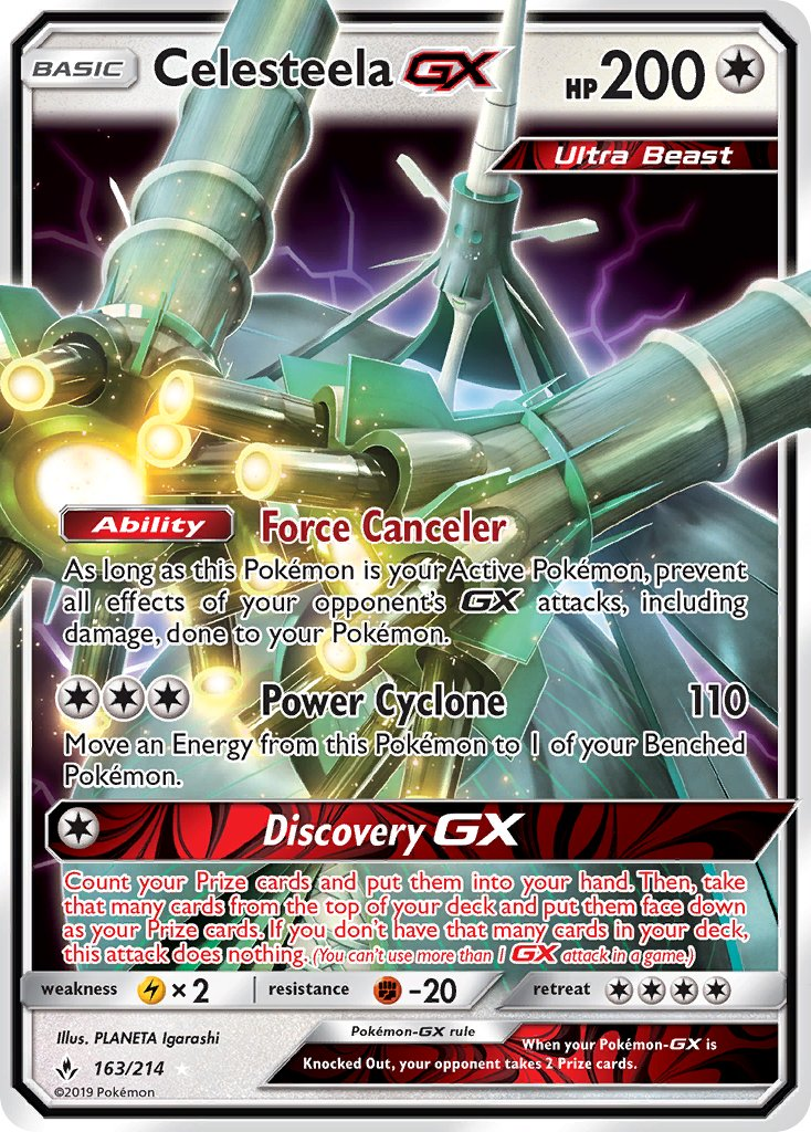 Celesteela GX Pokémon card